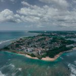 Galle Fort ramparts with Indian Ocean view
